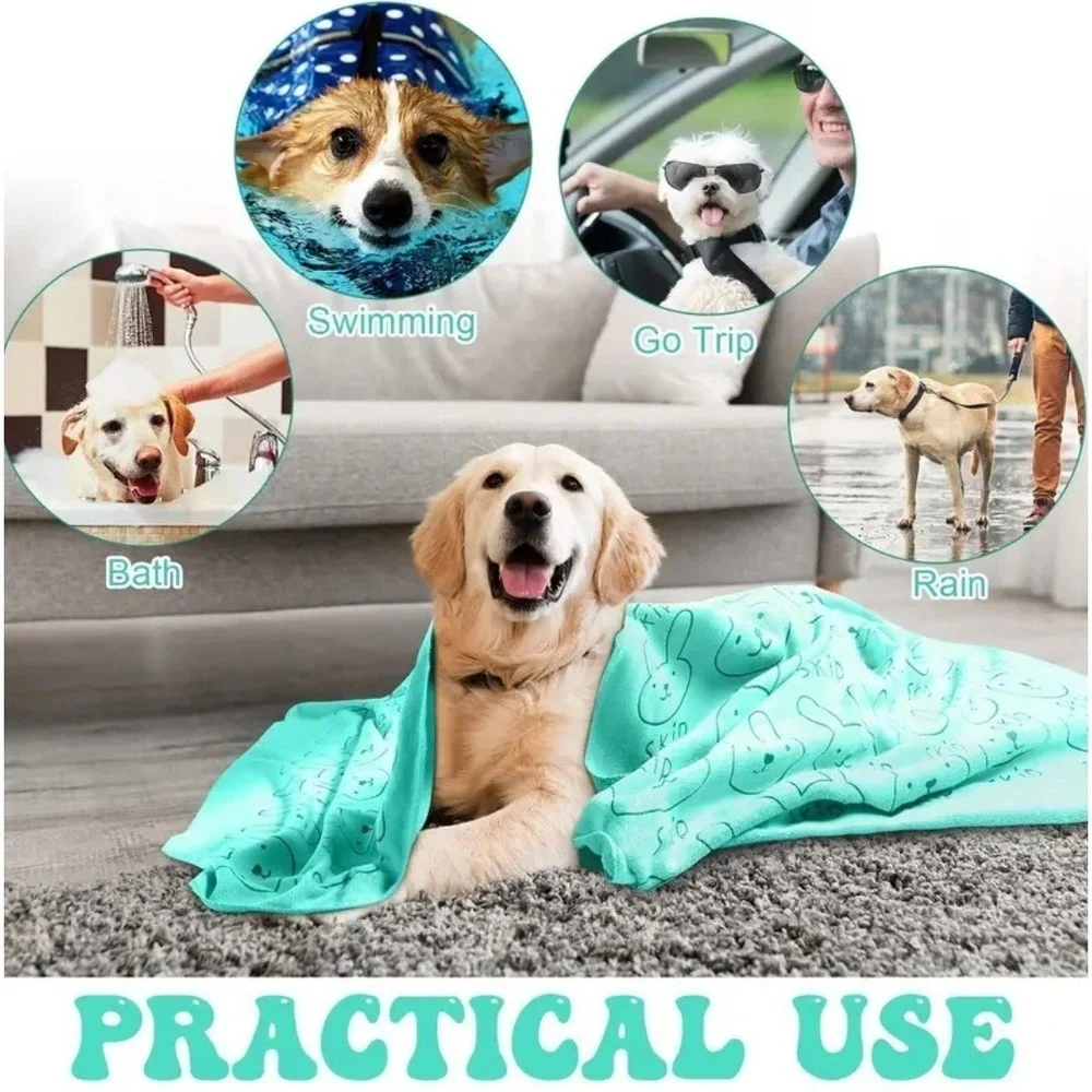 Quick Drying Super Absorbent Microfiber Pet Drying Towels SMALL Grooming 3pk NEW